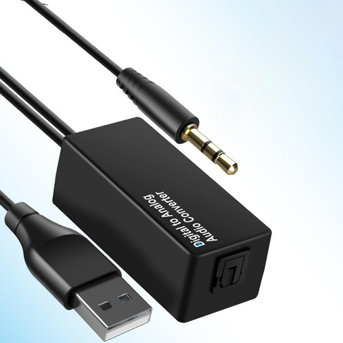 Cc Adaptador De Audio Convertidor Conector Óptica A 3,5 Mm