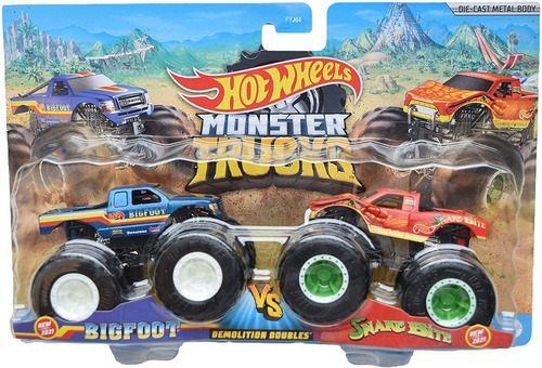Hot Wheels - Monster Trucks 2-pack Surtido Escala 1:64