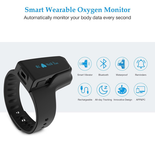 Medidor De Oxígeno Bluetooth Para La Salud,monitor De Oxigen