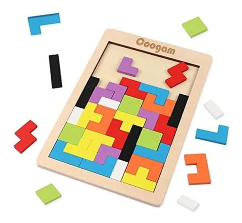 Juego De Tetris En Madera Para Niños