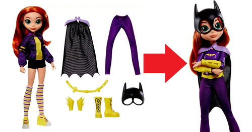 Imagem 3 de 4 de Boneca Menina Batgirl 2 Em 1 Dc Super Hero Girls Original