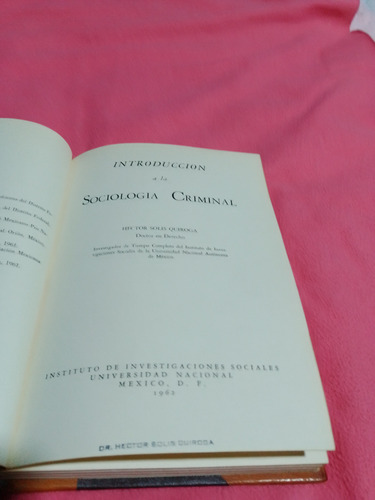 Introducción A La Sociología Criminal (Usado)