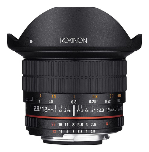 Rokinon 12 mm F2.8 objetivo Ojo De Pez Ultra Anchos