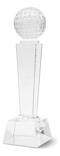 Trofeo Golf Cristal Elegante Caja Regalo Pisapapel