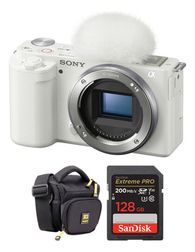 Kit De Cámara Sin Espejo Sony Zv-e10 Y Accesorios Blanco