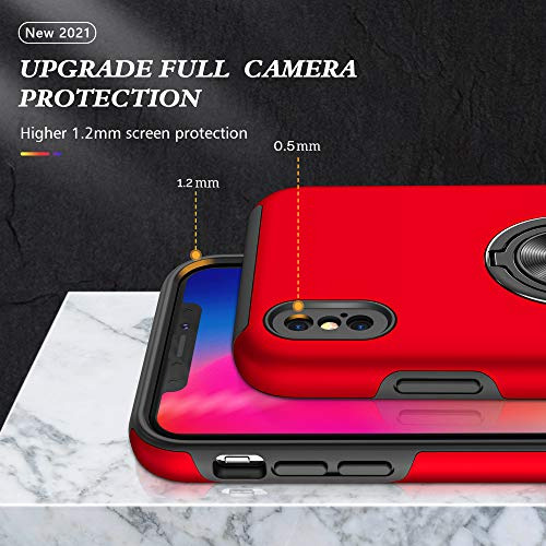 Funda Para iPhone XS Max 6.5 Pulgada Rojo Hybrid-022