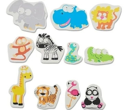 Imagen 2 de 7 de Figuras Animales Salvajes Imantados Didácticos Plan Z