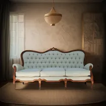 Comprar Juego De Living Estilo Colonial - Sofa Y 2 Sillones Lino