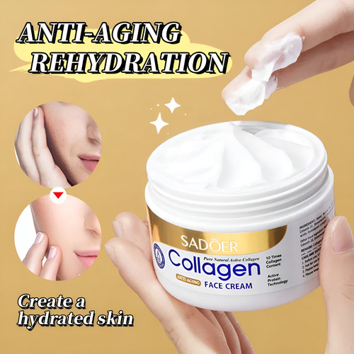 Crema Facial Reafirmante De Colágeno Anti Edad Sadoer 60gr Todo Tipo De Piel Día/noche