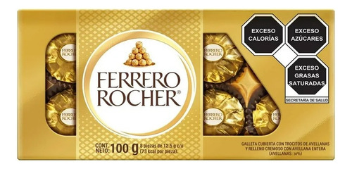 Chocolates Ferrero Rocher 10 Cajas Con 8 Pzs C/u