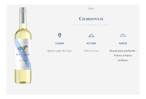 Vino Blanco Marraso Daily Chardonnay 750ml De Mesa Vegano