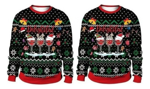 Sueter Navideño Ugly Sweater Navidad Pareja, 2 Unidades