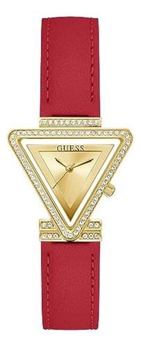 Reloj Guess De Mujer De 34 Mm - Correa Roja