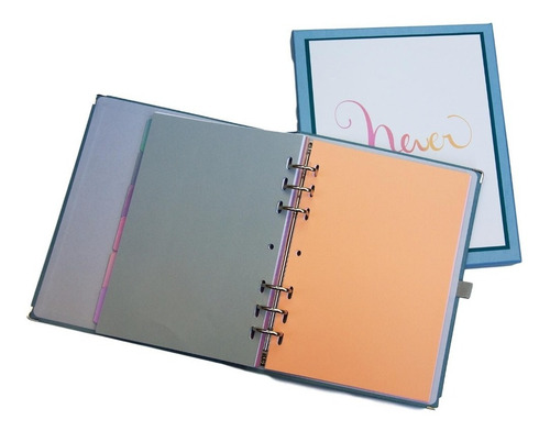 Imagem 6 de 10 de Planner A5 Cotton Azul - Ótima