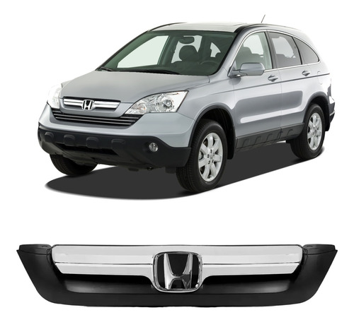 Grade Dianteira Honda Crv 2007 2008 2009 C/ Friso Cromado