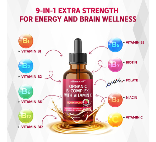 Nessarit Gotas Orgánicas Complejo B Con Vitamina C 60 Ml