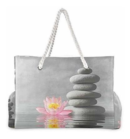 Bolso De Viaje Lotus Floral Waterproof Large Tote Bag Shou 
