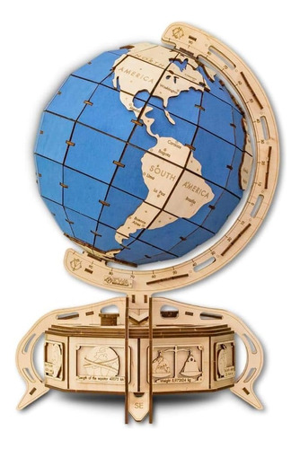 Rompecabezas 3d Ewa Wooden Mechanical The Globe 393 Pzas