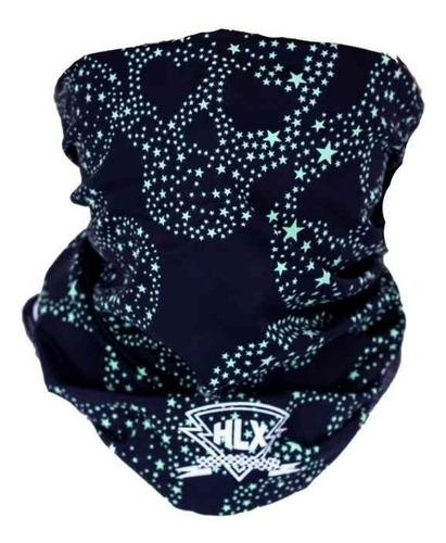 Bandanas Tubos Flex Hlx Balaclava Touca Cachecol Máscara Cor Estrelas Verde