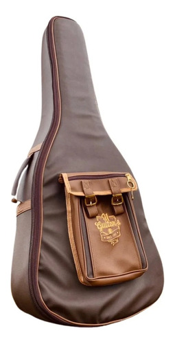 Bag Para Violão Folk 91 Guitars Suitcase Elegant Marrom 