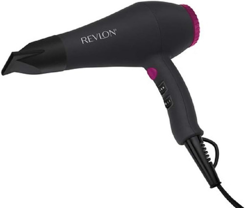 Secadora Cabello Revlon 1875w Rvdr5251 Smooth Brilliance 2 Velocidades Cool Shot Negra 110v