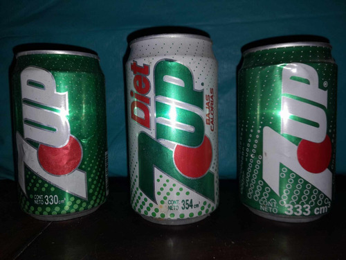 Lote 3 Latas De ** Seven Up **  Diferentes Años '90