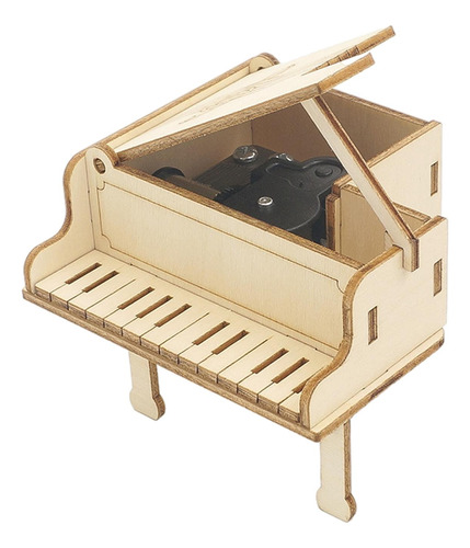 Creative Diy Piano Model Music Box 3d Puzzle Woodcraft