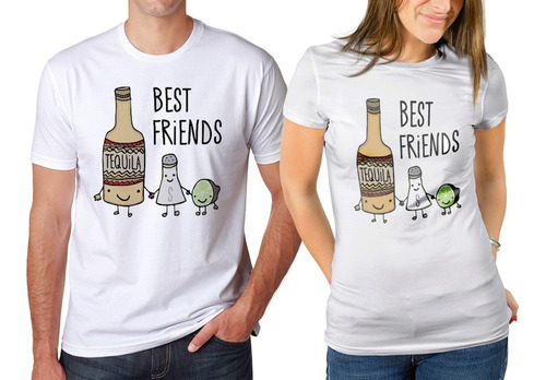Camisetas Estampadas Amigos,combo X2 Mejores Amigos