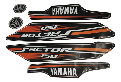 Kit Jogo Adesivo Faixa Yamaha Factor 150 2017 Laranja