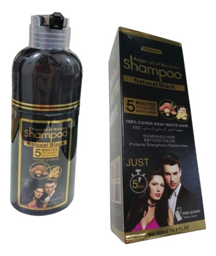 Shampoo Tinte Negro  Canas 500 Ml  Mymventas