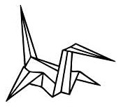 Bird Origami - Vinilo Adhesivo De Dibujos Animados, Adhesivo
