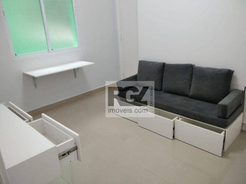 Imagem 1 de 25 de Kitnet Com 1 Dormitório À Venda, 25 M² Por R$ 210.000,00 - José Menino - Santos/sp - Kn0137