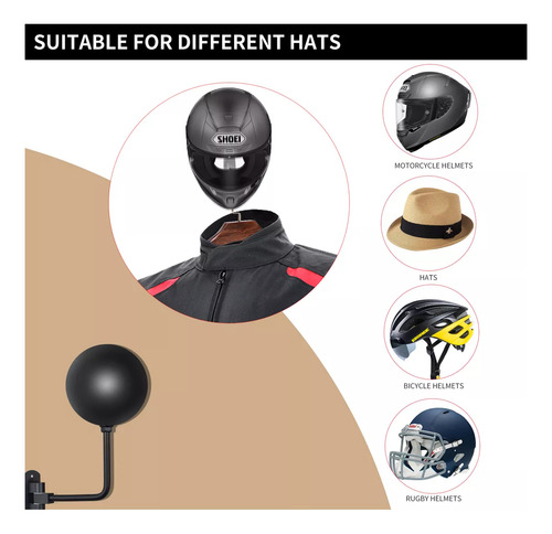 Soporte Para Casco De Motocicleta De Pared Multiusos