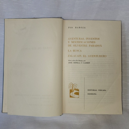 Imagen 4 de 10 de Obras De Pio Baroja Notas Ortega Y Gasset Vergara Ilustrado