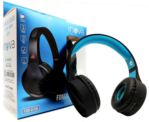 Fone De Ouvido Estéreo Sem Fio Extra Bass Bluetooth Azul