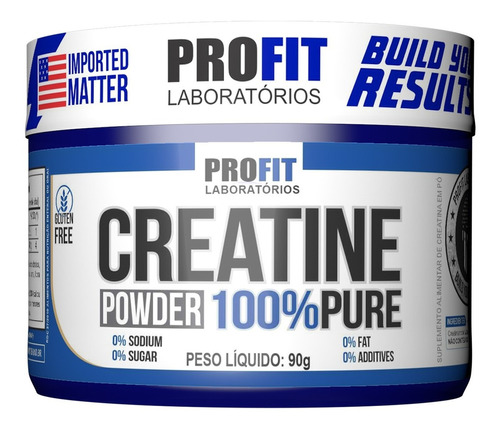 Suplemento em pó ProFit Laboratórios  Creatine Pure creatina Creatine Pure em pote de 90g