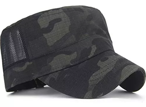 Gorra militar de malla para hombre, gorra de verano para hombre, gorra de  billete corto