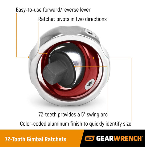 Llave De Engranaje 3/8 Drive 72 Dientes Cardan Trinquete ...