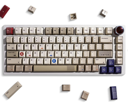 Ohy Pbt Keycaps, Xvx Retro Keycaps 75 Por Ciento, S-sublimat