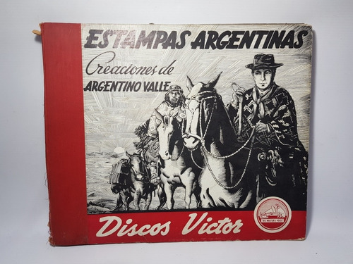 Imagen 1 de 7 de Antiguo Álbum Discos Estampas Arg Argentino Valle Mag 56978