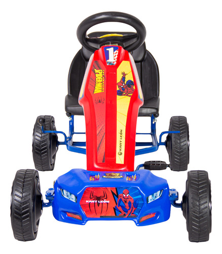 Vehículo A Pedal Auto/camioneta Go Kart León Spiderman Azul