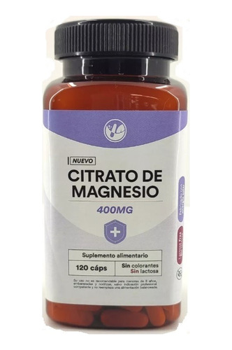 Citrato De Magnesio Natural Farm Mbh 120 Capsulas 400 Mg