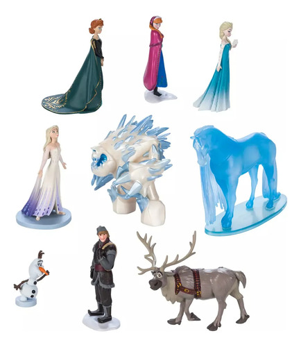 Disney Original Delux Set 9 Figuras De Colección De Frozen