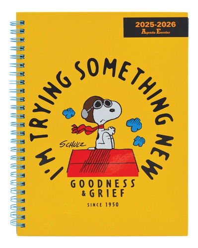 Agenda Snoopy Escolar Danpex Con Stickers Amarillo Snoopy 2025