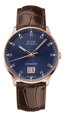 Relógio Mido Commander Big Date M0216263604100 Ouro Rosa