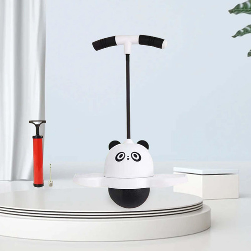 Pogo Ball Con Mango Ejercicio Pogo Stick Pelota Panda Blanco