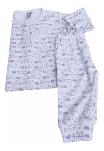Conjunto Pijama Bebe Pantalón Y Remera Estamp.animalitos