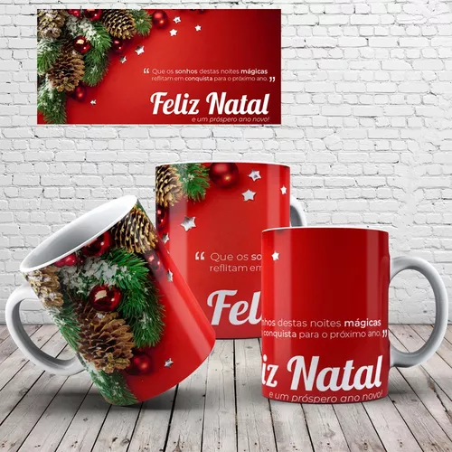 Caneca Feliz Natal + Caixinha - Modelo - 013