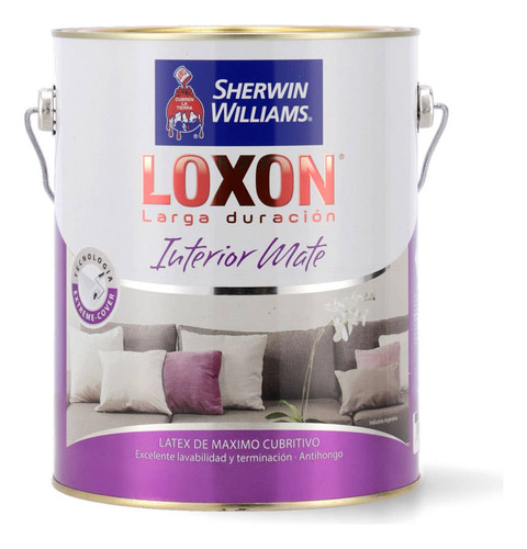 Loxon Latex Interior Larga Duracion X 4 Lt Sherwin - Rex Color Blanco