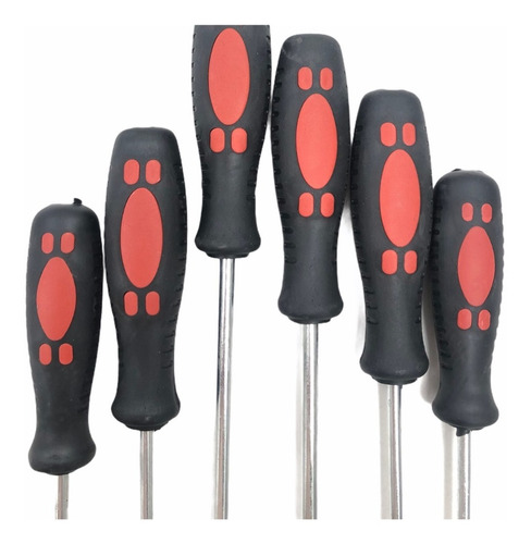 Imagen 6 de 8 de Juego De Destornilladores Set Planos Y Phillips Blister 6pcs